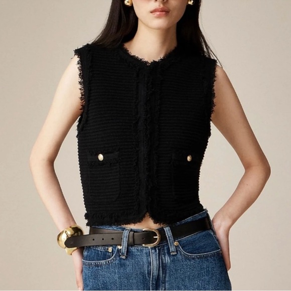 J crew Textured vest in fine bouclé NWT SZ L - Picture 12 of 12